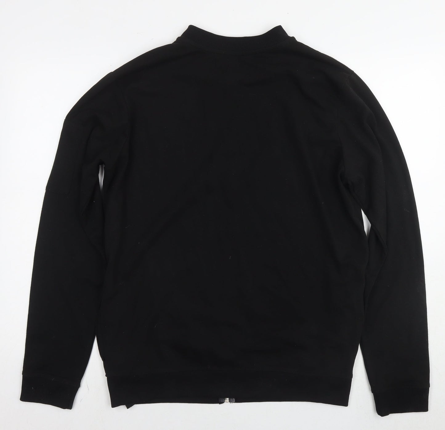 Boohoo Mens Black Cotton Full Zip Sweatshirt Size M