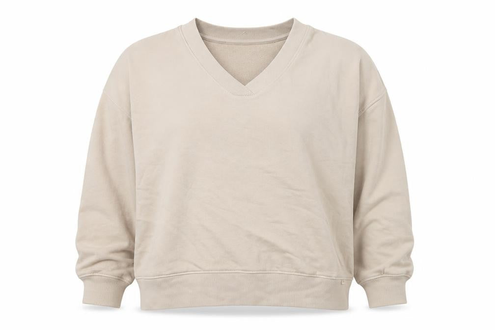 Botique Womens Beige Cotton Pullover Sweatshirt Size M Pullover