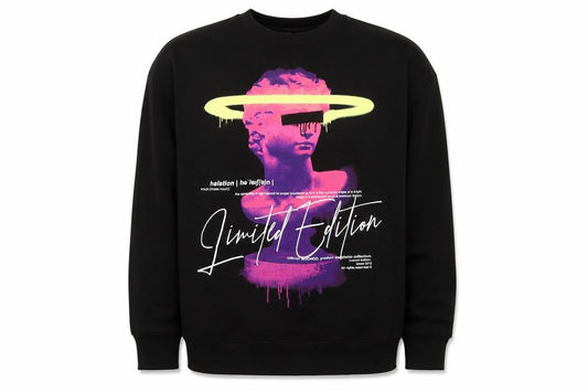 Boohoo Mens Black Cotton Pullover Sweatshirt Size M - Worldwide Collection