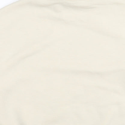 Marks & Spencer Womens Beige Cotton Pullover Sweatshirt Size M Pullover