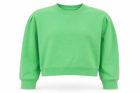 Zara Womens Green Cotton Pullover Sweatshirt Size S Pullover
