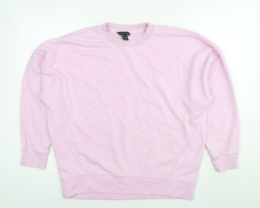 New Look Womens Pink Polyester Pullover Sweatshirt Size S Pullover
