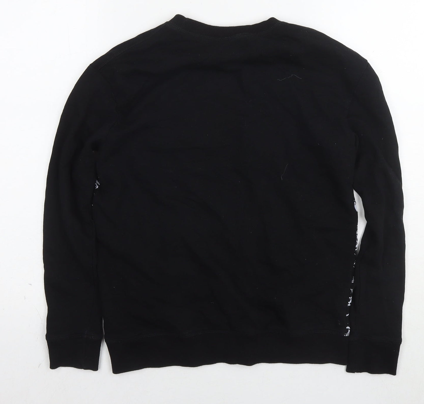 H&M Boys Black Cotton Pullover Sweatshirt Size 11-12 Years Pullover - Forevs Flash