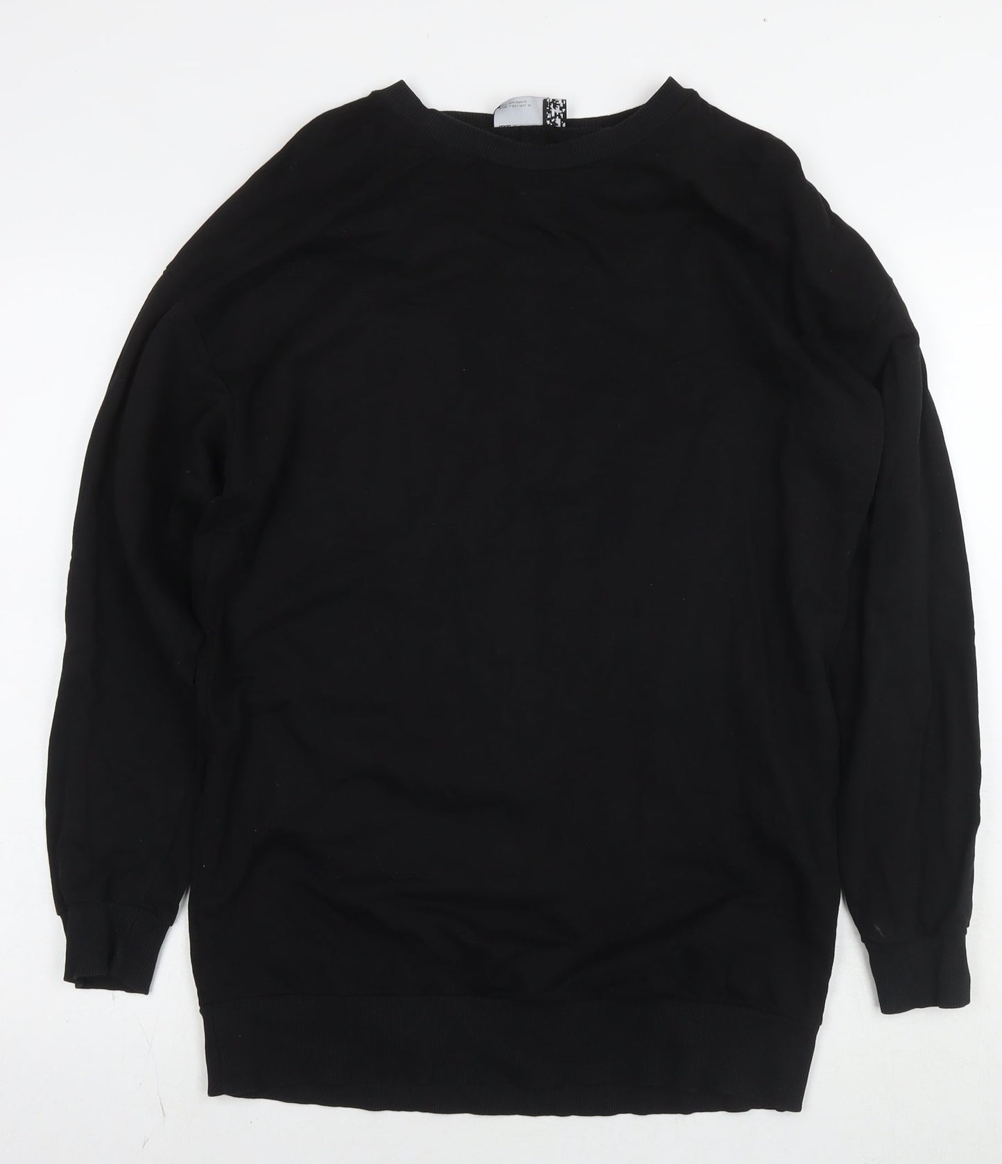ASOS Womens Black Cotton Pullover Sweatshirt Size 10 Pullover - Tunic