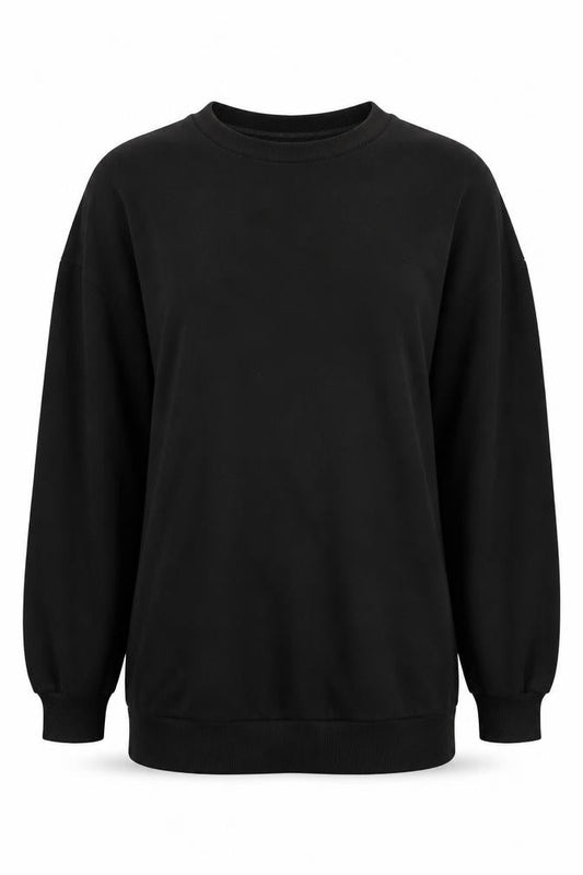 ASOS Womens Black Cotton Pullover Sweatshirt Size 10 Pullover - Tunic