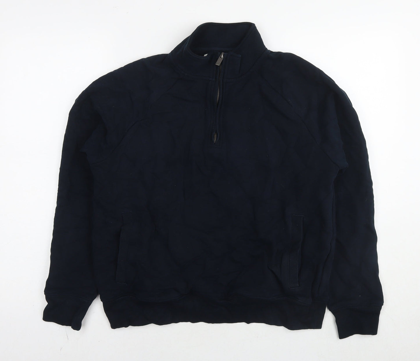 Marks and Spencer Womens Black Cotton Pullover Sweatshirt Size M Pullover
