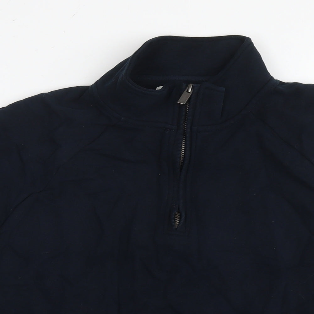 Marks and Spencer Womens Black Cotton Pullover Sweatshirt Size M Pullover