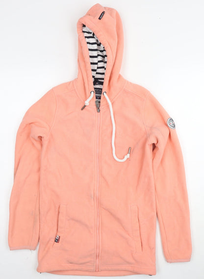 Additional front view of Voile Bleue girls’ beige jacket, size S, zip