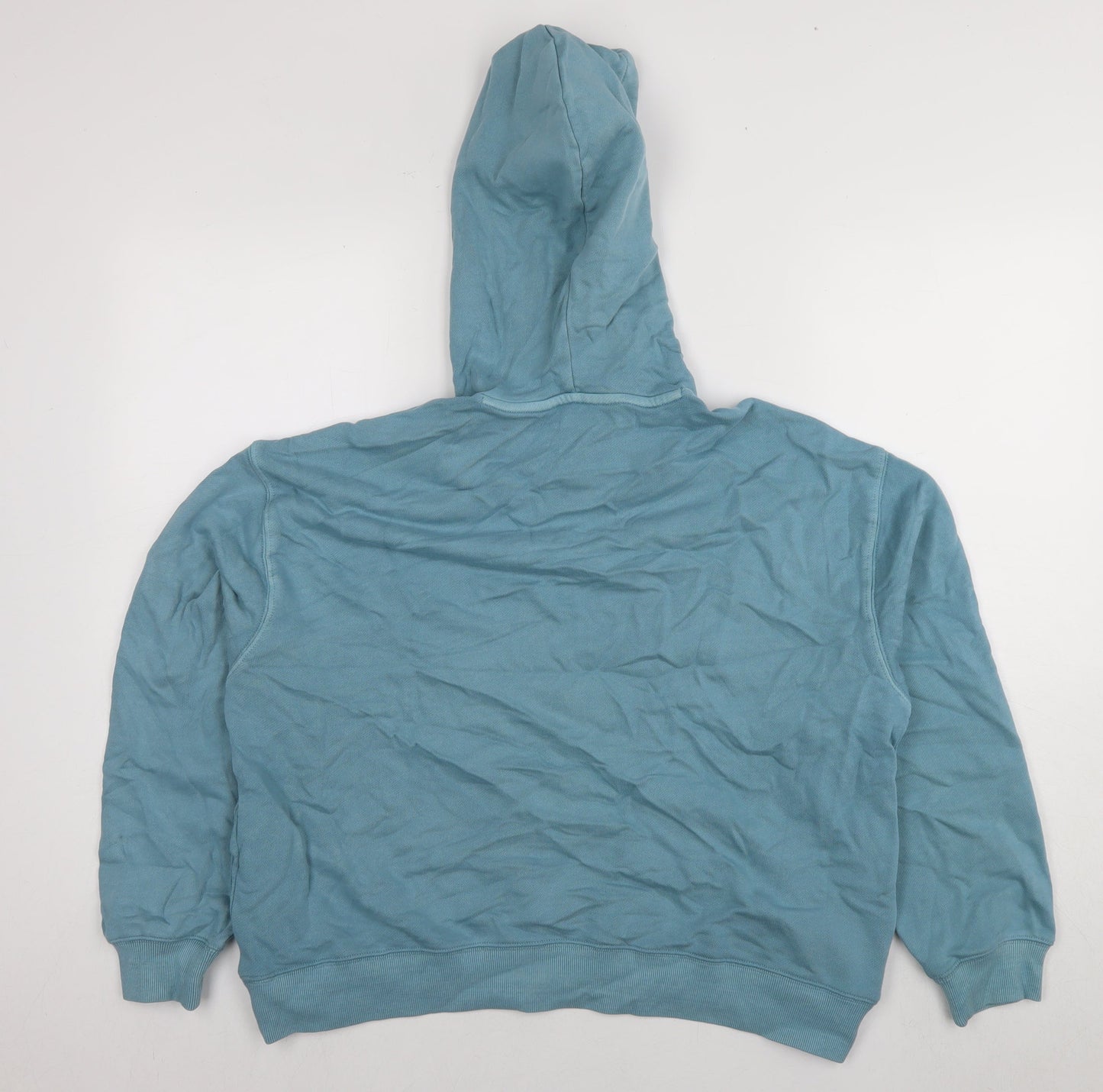 Marks and Spencer Mens Blue Polyester Pullover Hoodie Size M