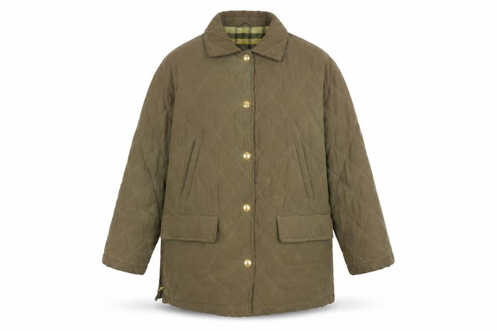 Gerry Weber Mens Green Quilted Coat Size L Snap