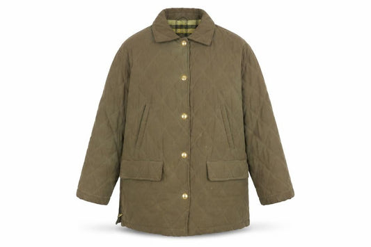 Gerry Weber Mens Green Quilted Coat Size L Snap