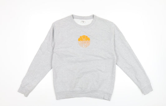 Han Womens Grey Cotton Pullover Sweatshirt Size S Pullover