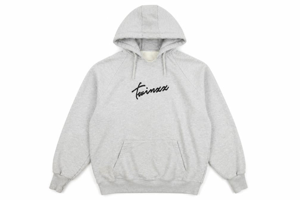 Twinzz Mens Grey Cotton Pullover Hoodie Size L