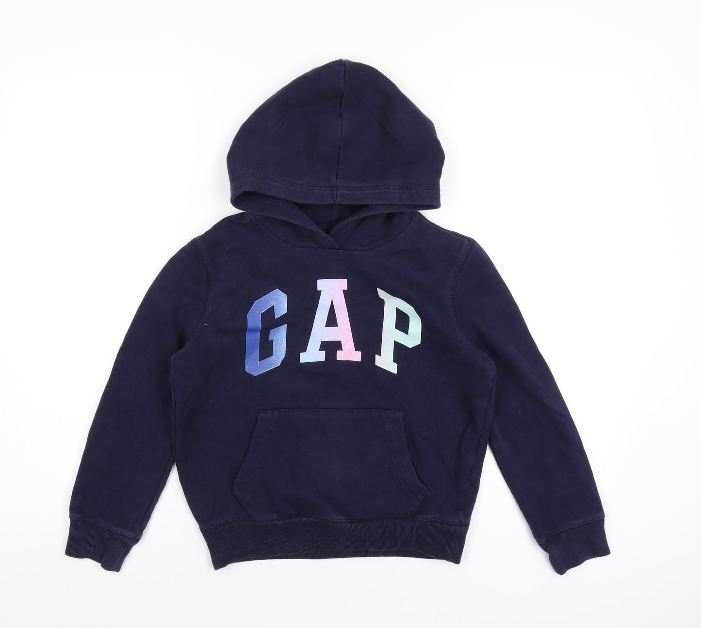 Gap Girls Blue Cotton Pullover Hoodie Size 10 Years Pullover
