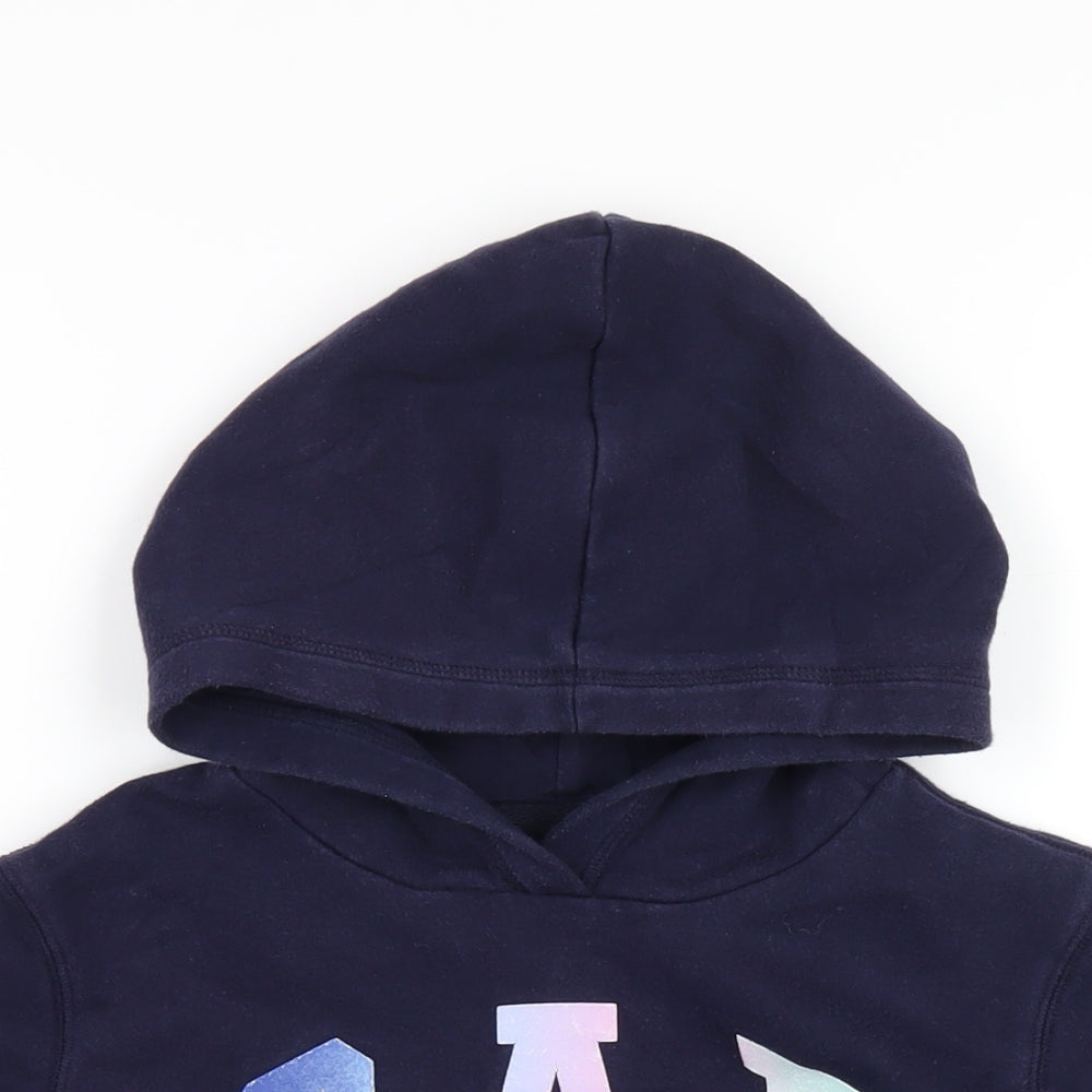 Gap Girls Blue Cotton Pullover Hoodie Size 10 Years Pullover