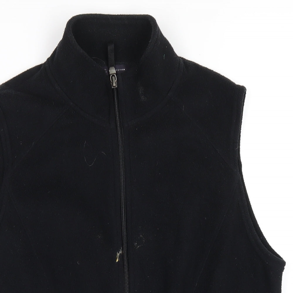 Marks and Spencer Womens Black Gilet Waistcoat Size 10 Zip
