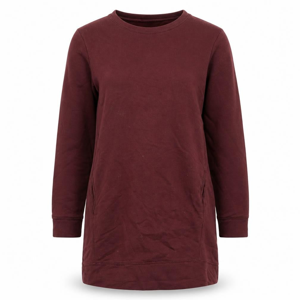 New Look Womens Purple Cotton A-Line Size 10 Round Neck Pullover
