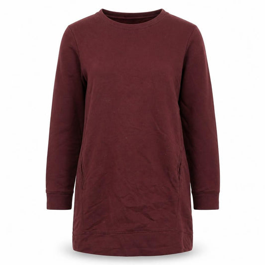New Look Womens Purple Cotton A-Line Size 10 Round Neck Pullover