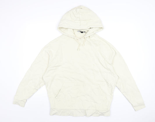 ASOS Womens Ivory Cotton Pullover Hoodie Size M Pullover