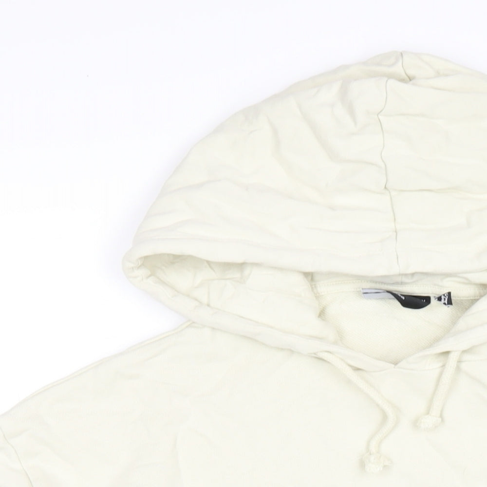 ASOS Womens Ivory Cotton Pullover Hoodie Size M Pullover