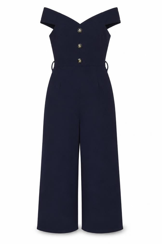Quiz Womens Blue Polyester Jumpsuit One-Piece Size 6 L24 in Pullover