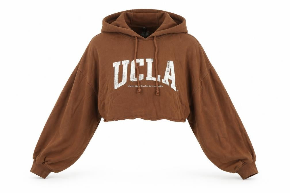 UCLA Womens Brown Cotton Pullover Hoodie Size S Pullover - University Of California Los Angeles