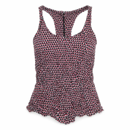 Zara Womens Multicoloured Geometric Viscose Basic Tank Size S Scoop Neck