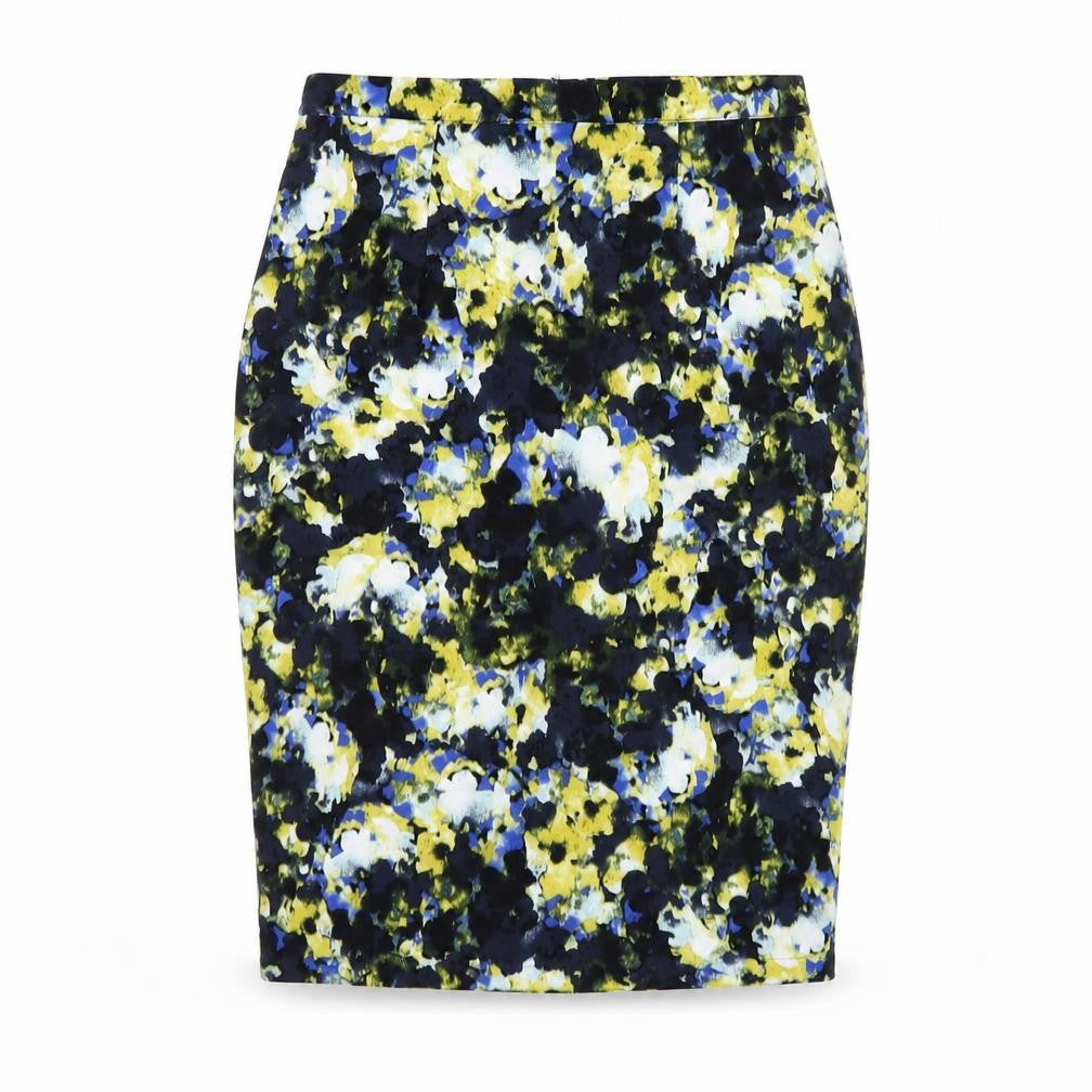 Warehouse Womens Multicoloured Polyester Straight & Pencil Skirt Size 12 Zip