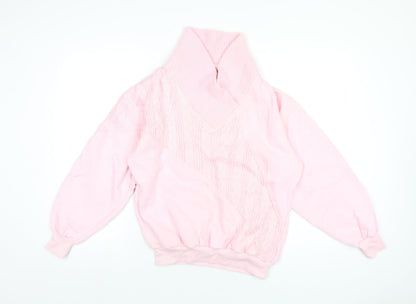 Lady Foot Locker Womens Pink Polyester Pullover Sweatshirt Size M Pullover