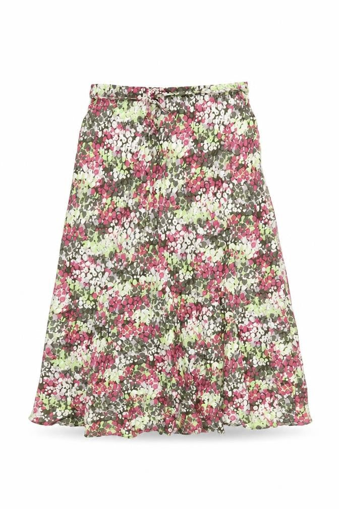 Classic Womens Multicoloured Geometric Viscose A-Line Skirt Size 14