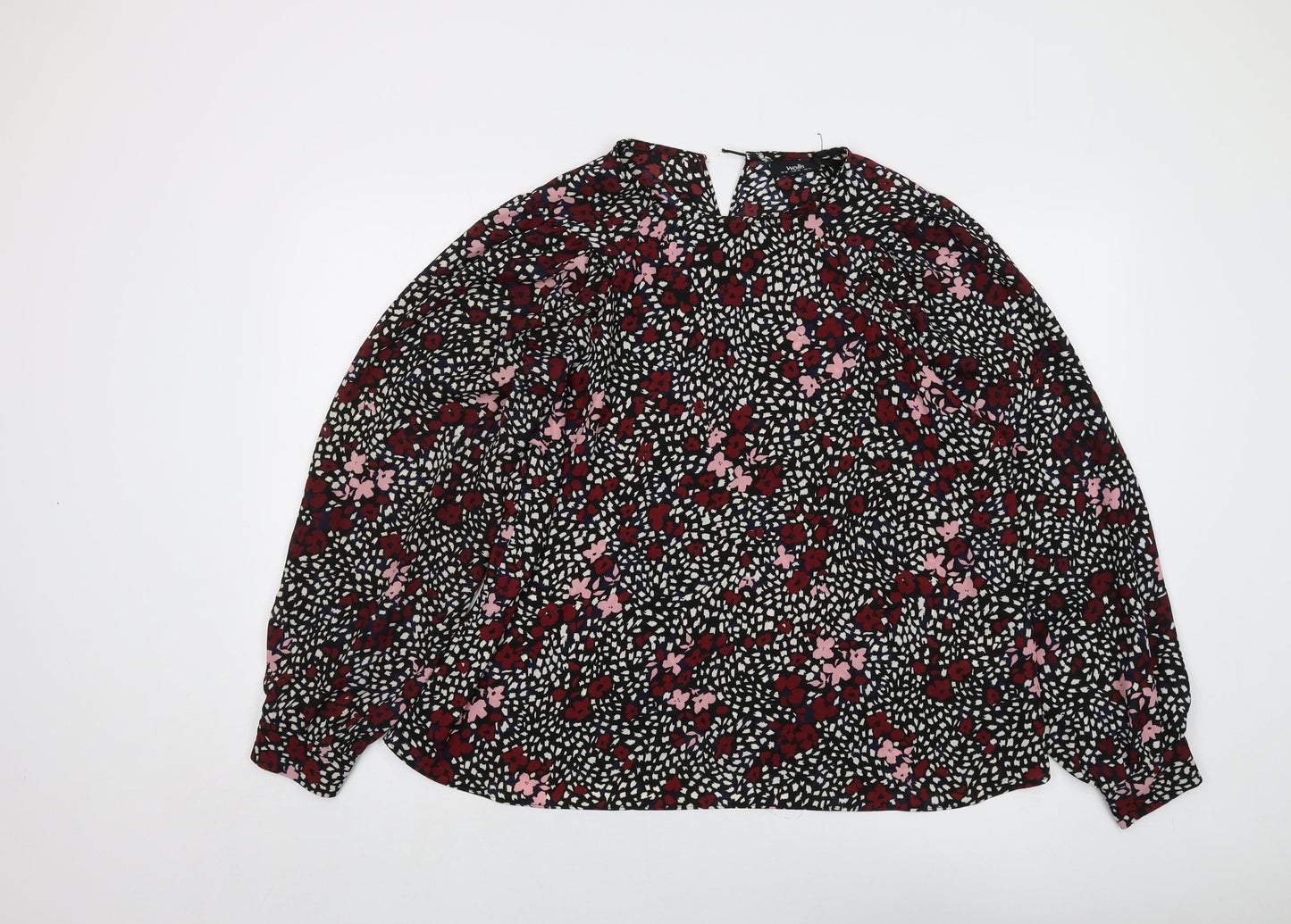 Wallis Womens Multicoloured Geometric Polyester Basic Blouse Size 18 Round Neck