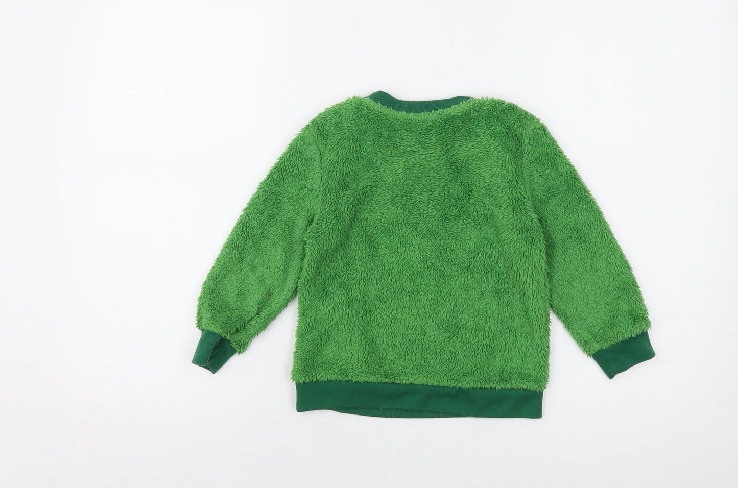 Disney Boys Green Geometric Polyester Pyjama Top Size 4 Years Pullover