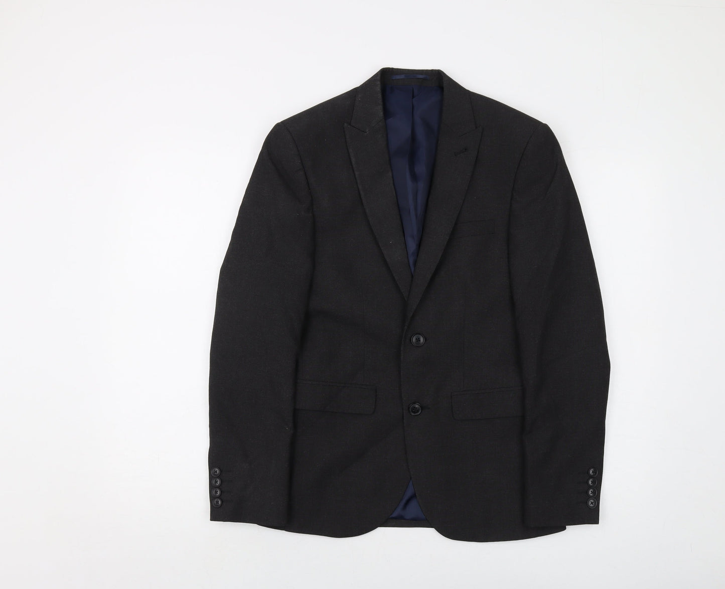 NEXT Mens Grey Polyester Jacket Suit Jacket Size 34 Regular