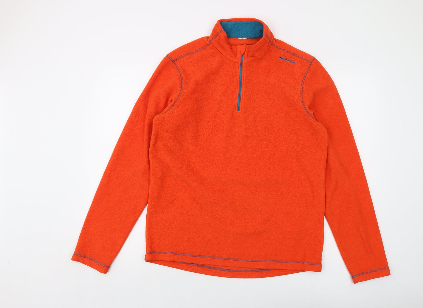 Quechua Mens Orange Polyester Pullover Sweatshirt Size M
