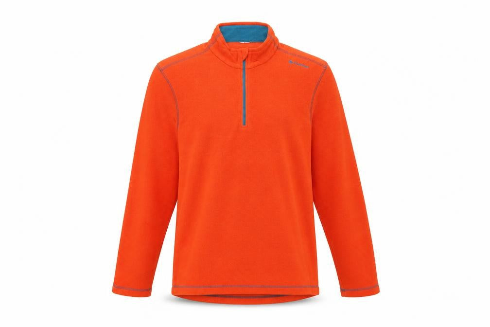 Quechua Mens Orange Polyester Pullover Sweatshirt Size M