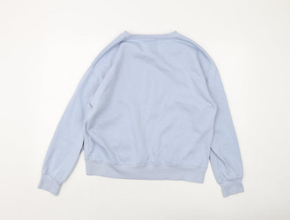 Preloved Disney Womens Blue Cotton Pullover Sweatshirt Size 10 Pullover - Stitch - Back