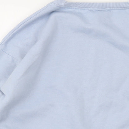 Preloved Disney Womens Blue Cotton Pullover Sweatshirt Size 10 Pullover - Stitch - Label