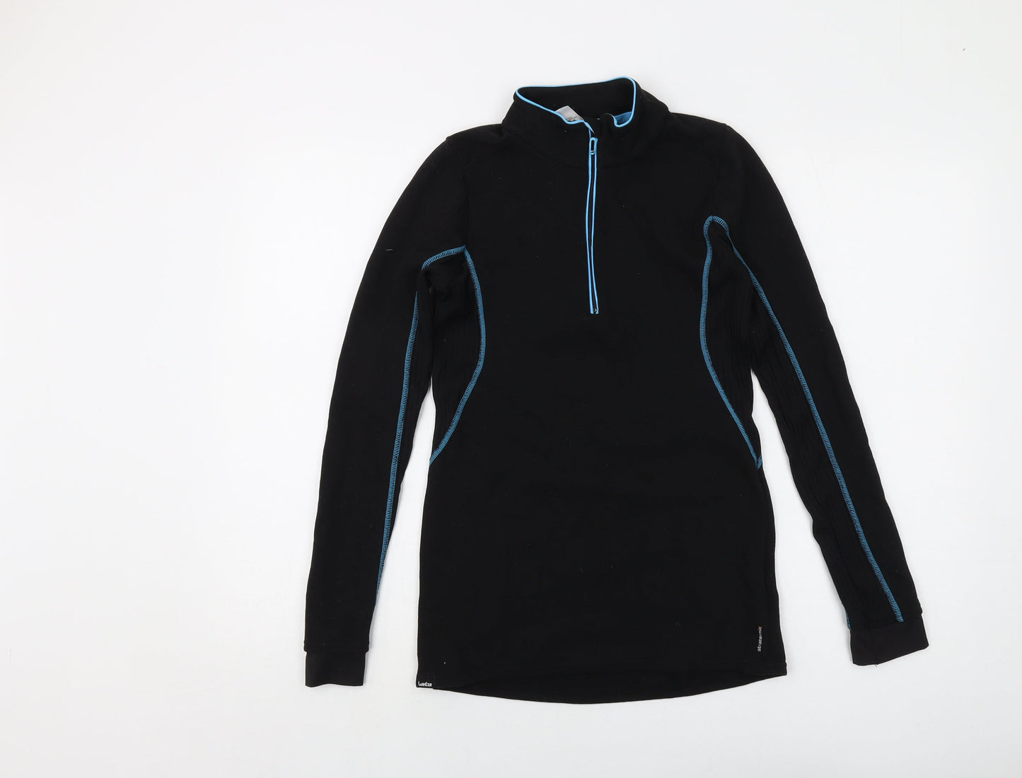Oxylane Womens Black Polyester Pullover Sweatshirt Size M Zip