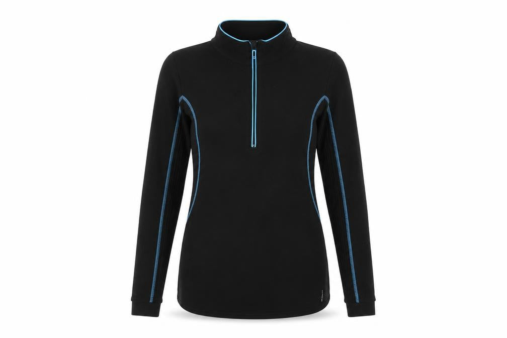 Oxylane Womens Black Polyester Pullover Sweatshirt Size M Zip