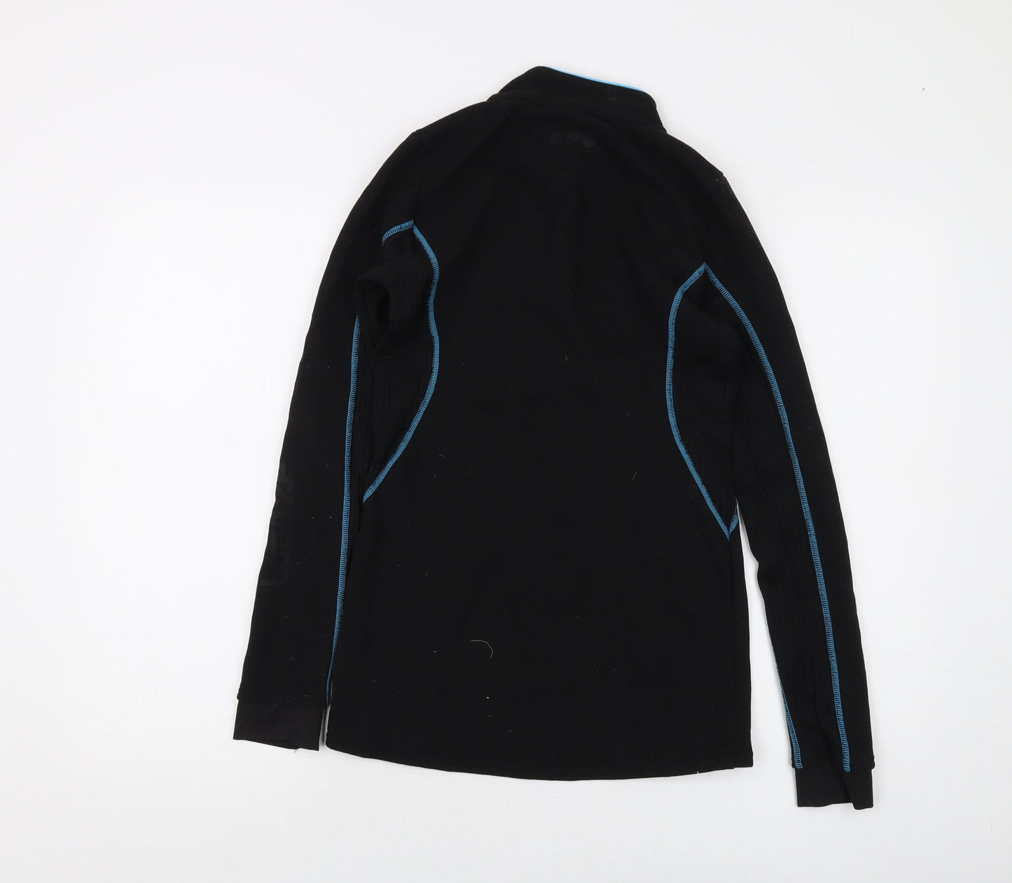 Oxylane Womens Black Polyester Pullover Sweatshirt Size M Zip