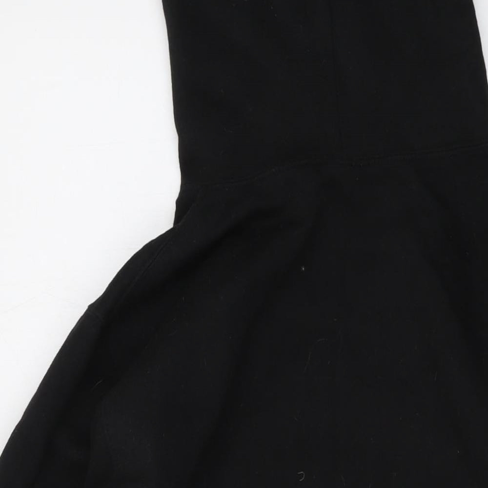 TIK TOK Mens Black Polyester Pullover Hoodie Size S