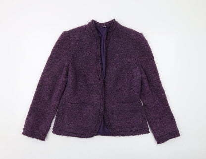 Damart Womens Purple Jacket Size 12 Button