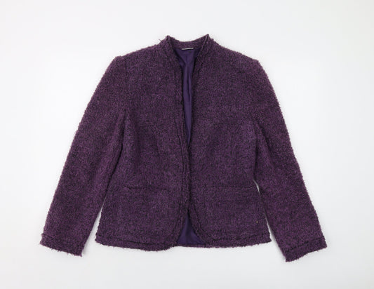 Damart Womens Purple Jacket Size 12 Button