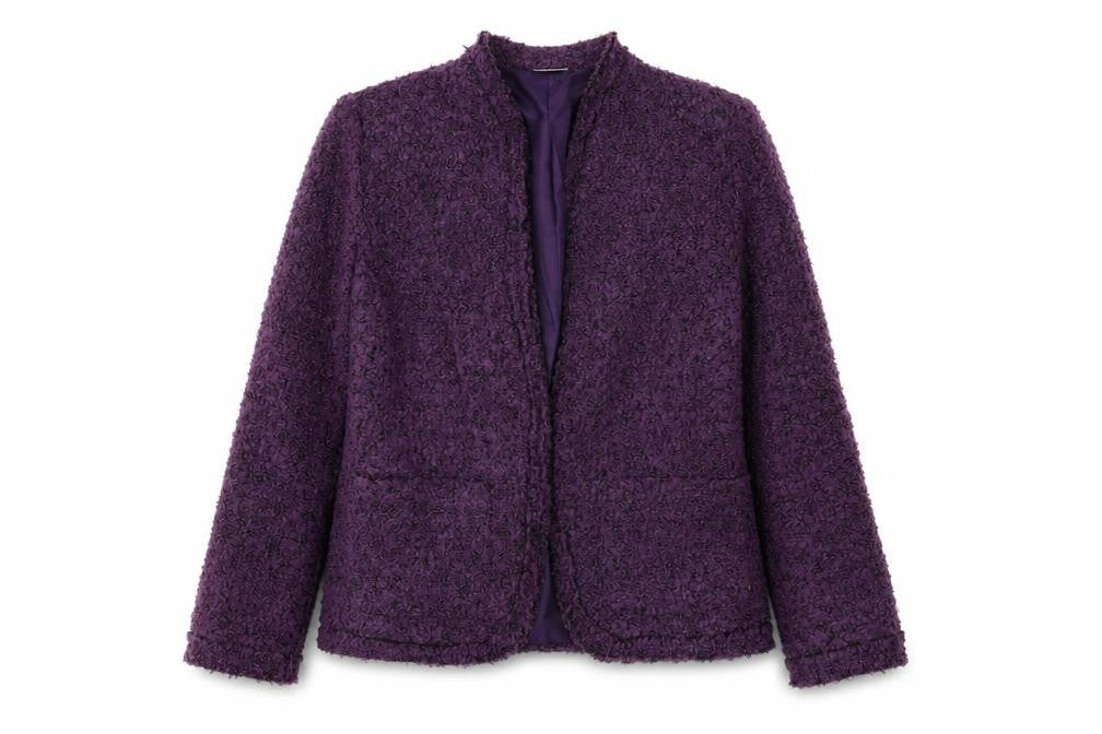 Damart Womens Purple Jacket Size 12 Button