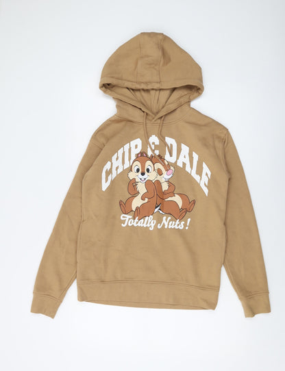 Preloved Disney Womens Brown Cotton Pullover Hoodie Size 2XS Pullover - Chip & Dale - Front