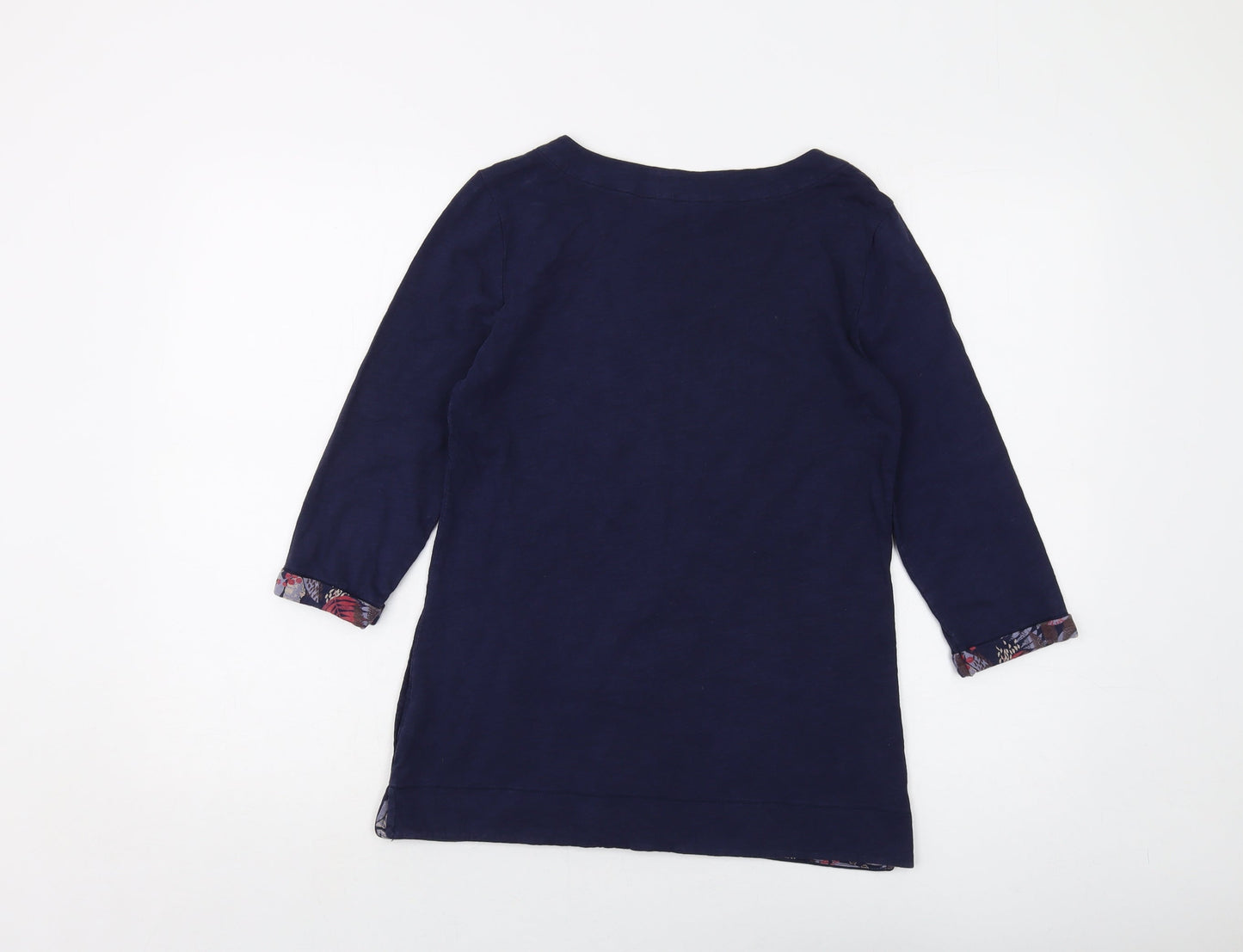 Dickins & Jones Womens Black Cotton Basic T-Shirt Size XS Roll Neck