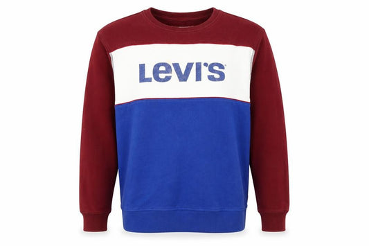 Levi's Womens Multicoloured Colourblock Cotton Pullover Sweatshirt Size L