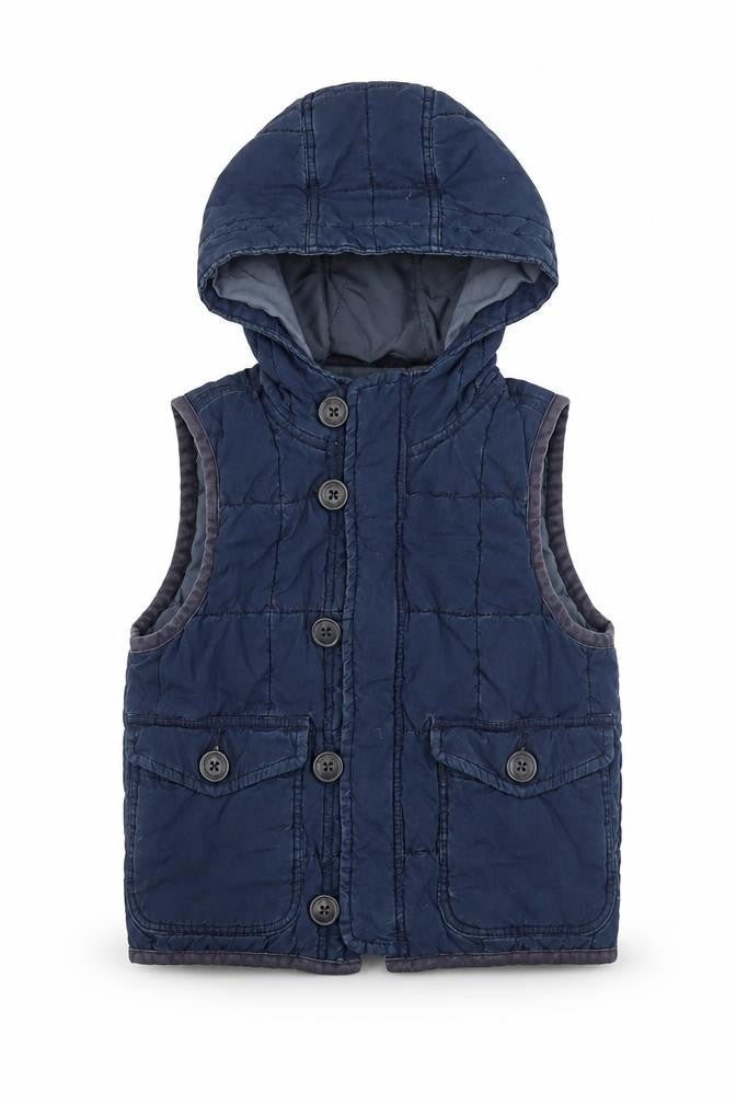 Gap Boys Blue Gilet Waistcoat Size 2 Years Button