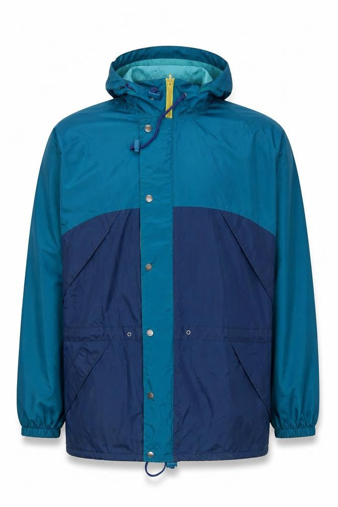 L.A Mens Blue Rain Coat Coat Size L Zip