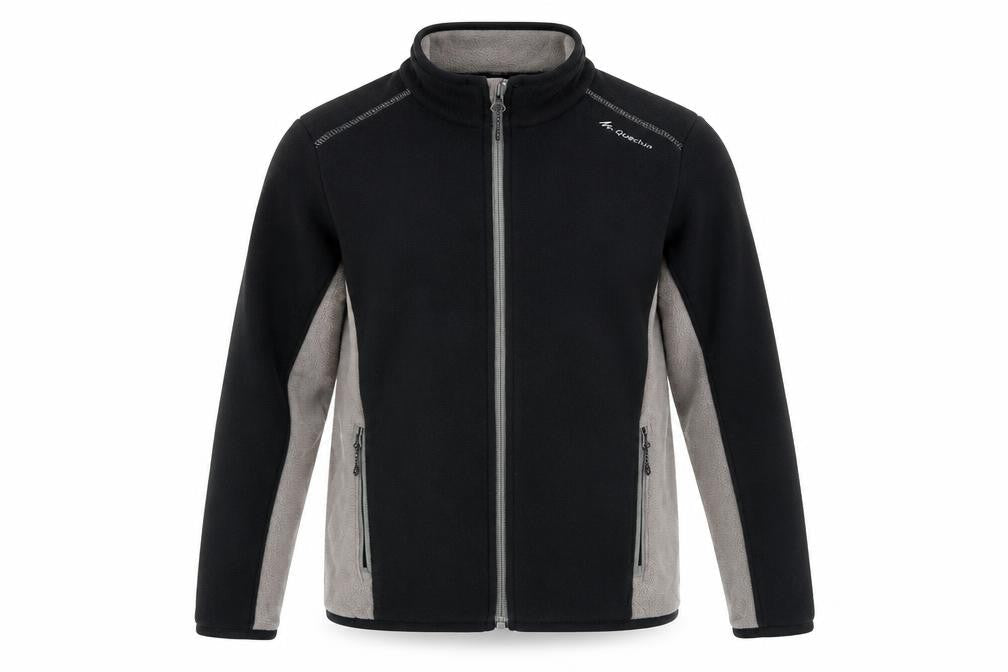 DECATHLON Boys Black Colourblock Jacket Size 12 Years Zip